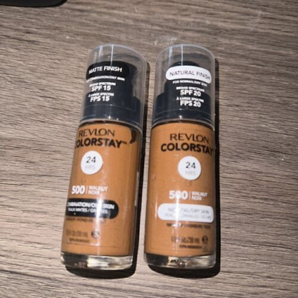 REVLON Colorstay Matte/Natural Combination/Oily Skin Makeup 500 WALNUT 1 oz.